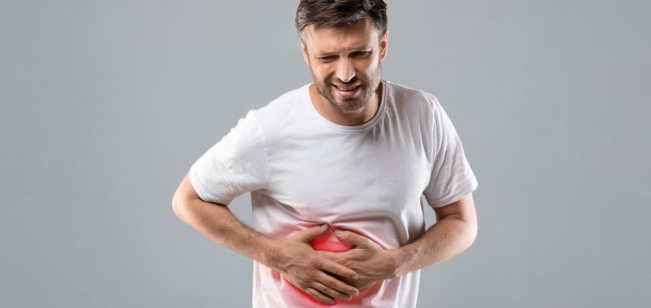 man suffring liver problem
